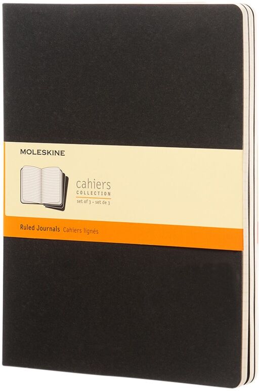 Cahier XL ligné personnalisé 120 pages Journal noir