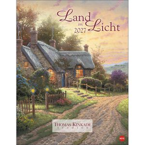 Heye Bildkalender 20602, Thomas Kinkade - Land im Licht, 2027, Motiv: Kunst, Spiralkalender, 34 x 44cm