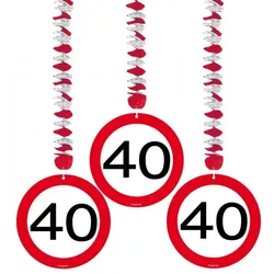 40. Geburtstag Verkehrsschild Rotorspiralen