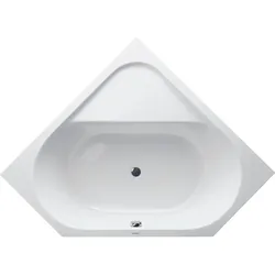 Duravit Badewanne „D-Code“ eck 1400 × 1400 mm, Mittelablauf in Weiß