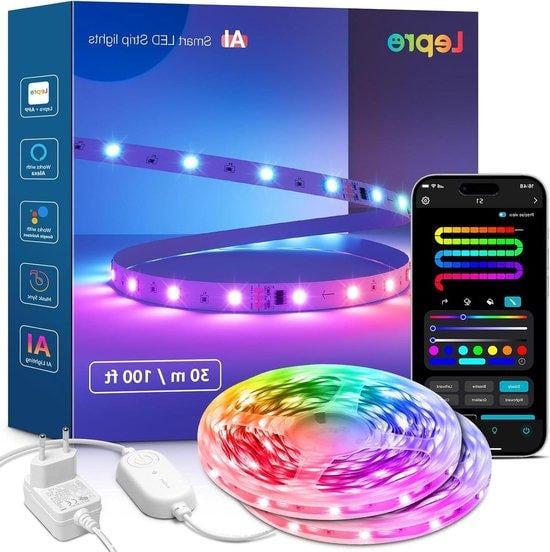 Lepro Slimme LED Strip RGB Decoratieve Sfeerverlichting 30 meter
