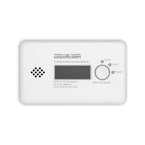 Wisualarm HY-GC20B Kohlenmonoxid-Melder inkl. 10 Jahres-Batterie batteriebetrieben detektiert Kohlenmonoxid