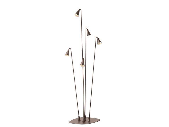 Brisa LED-Außenstehleuchte, 5-fl., braun- Vibia - Design - Kunststoff