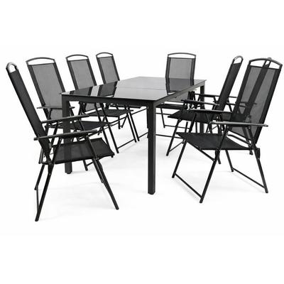9-tlg Sitzgruppe Gartenmöbel Tisch Stühle Set 189S