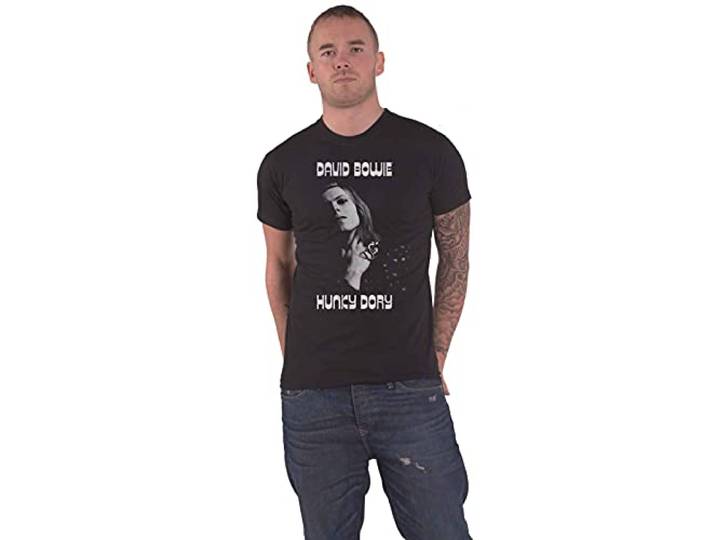David Bowie T Shirt Hunky Dory portrait Logo nieuw Officieel Mannen