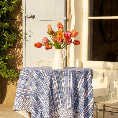 "Couleur Nature Provence Avignon Tablecloth - Blue/Marine - 71"" x 71"" - 71"" x 71"""