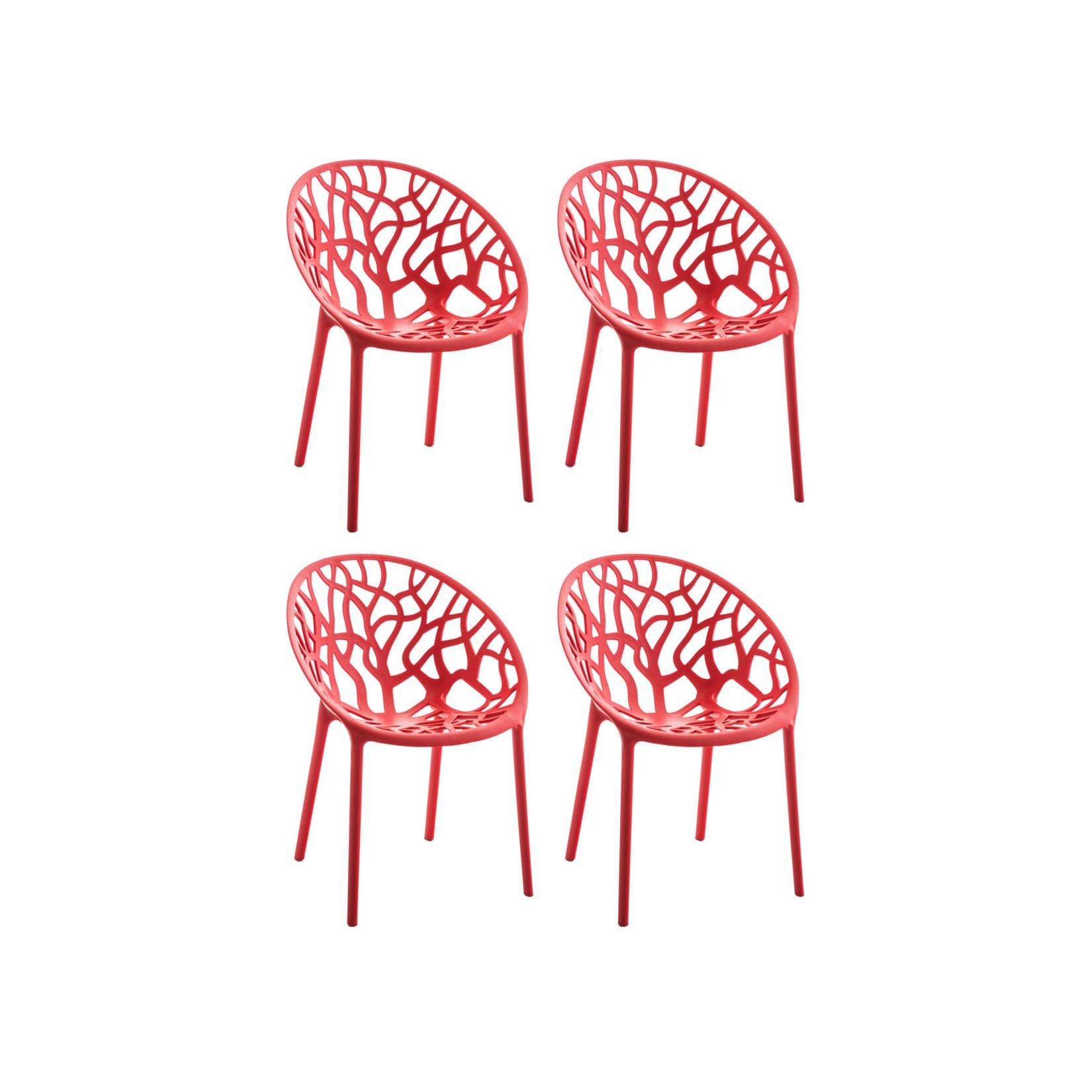 CLP 4er Set Stuhl Hope - Farbe: rot