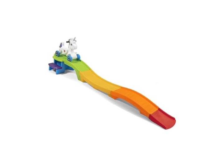Step2 Unicorn Up & Down Roller Coaster Kinderachterbahn Kinder Achterbahn mit Einhorn Fahrzeug für den Garten oder Indoor Kinderspielzeug mit Auto