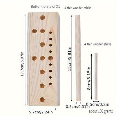 Schleifenmacher-Werkzeug für Band-Bastelbedarf - 9er-Set Schleifenmacher-Werkzeug aus Holz - schlichter Schleifenmacher aus Holz für die Herstellung von Bandkränzen und Schleifen