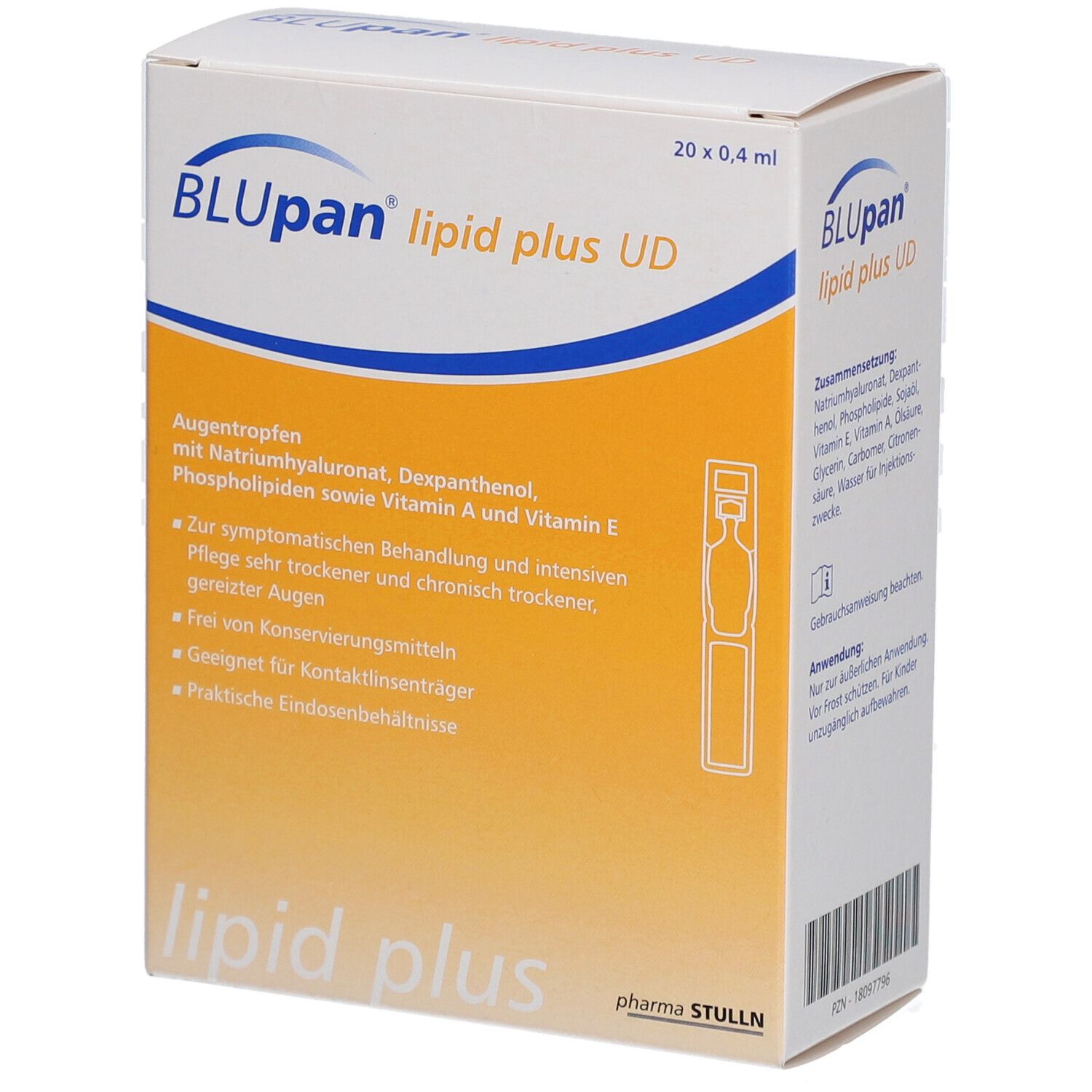 Blupan lipid plus UD Augentropfen 20x0,4 ml