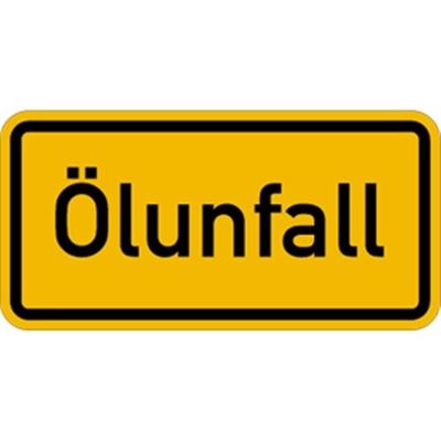 Schild Ölunfall, Aluminium, reflektierend RA1 (Typ 1), 600x300 mm