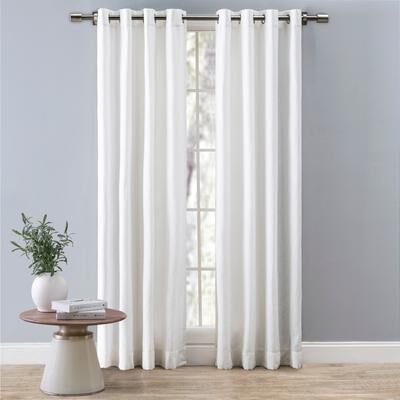 Ricardo New Castle Gorgeous Slubbed Linen Lined Grommet Curtain Panel
