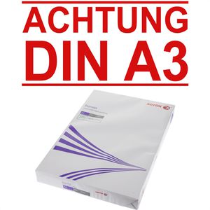 Xerox Kopierpapier 003R91721, Premier ECF, A3, 80g/qm, hochweiß, PEFC, 500 Blatt