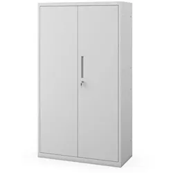 Jan Nowak Metallschrank mit Sockel MEGAN 160x90x40cm Grau Büroschrank Aktenschrank Stahlschrank Fachbodenschrank Werkstattschrank