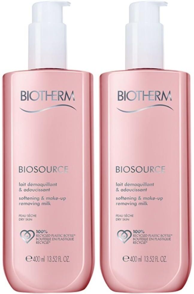 Biotherm Biosource Reinigungsmilch trockene Haut 2x 2x400 ml Milch