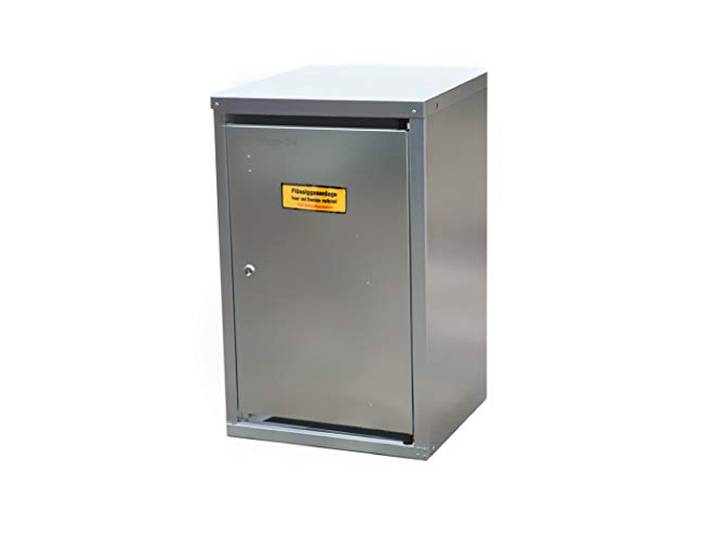 1 x 11 kg Propangas Bauwagen-Flaschenschrank/Gasflaschenschrank verzinkt mit Boden (geeignet für 3-, 5, 10, 11 kg Gasflaschen - Gasschrank Schutzschrank)