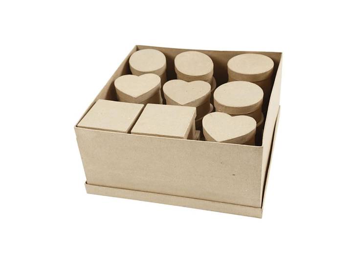 Geschenkbox CREATIV COMPANY Papp-Schachtel 45270 cm 28 Stück , beige (bunt), 28 Stk., Aufbewahrungsboxen, Geschenkbox