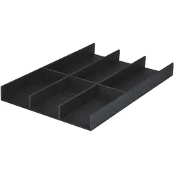 Rockenhausen OrganiQ Besteckeinsatz - Einsatz für Besteck Naturfasern schwarz, Besteckkasten, Schwarz