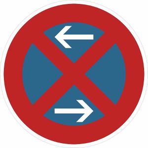 SafetyMarking Verkehrsschild StVO zugelassen, 60 cm, VZ 283-10, RA2/C, Absolutes Halteverbot Mitte