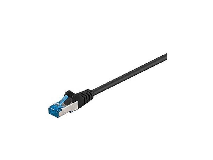 Goobay 93664 CAT 6a patchkabel, S/FTP (PiMF), zwart