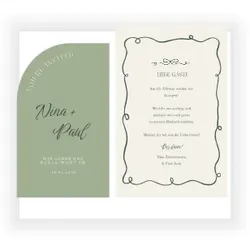 Einladungskarte Hochzeit: Schleifen