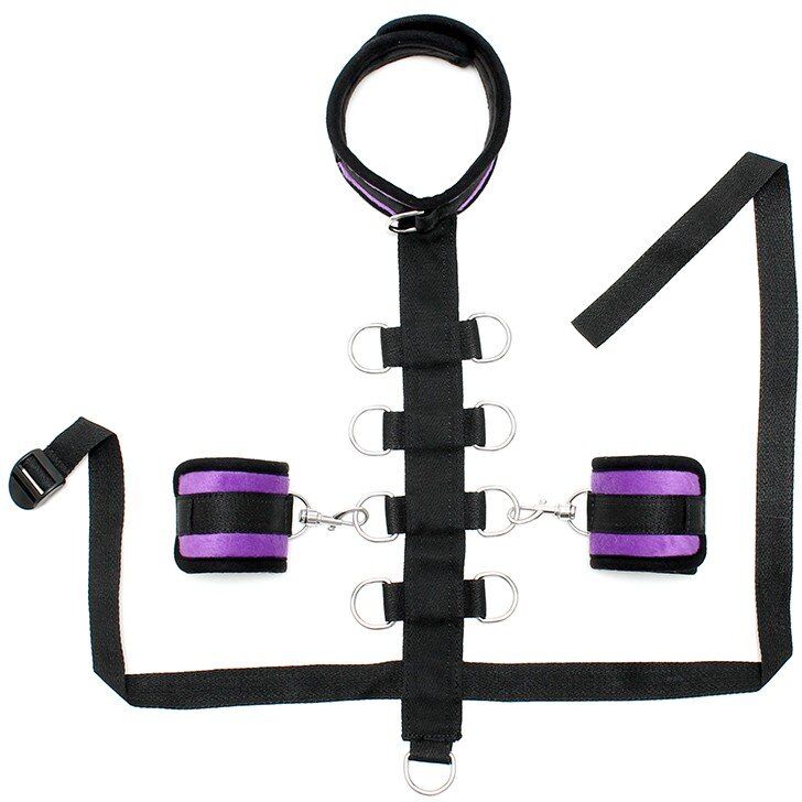 Rimba Collier et Menottes violet velcro