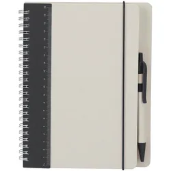 Notizblock und Stift Schwarz