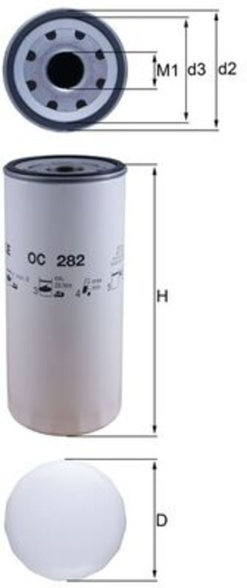 Ölfilter MAHLE OC 282