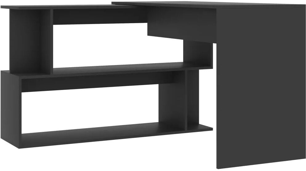 Latitude Run Anastazja Desk Grey 193.04cm H X 200cm W X 50cm D