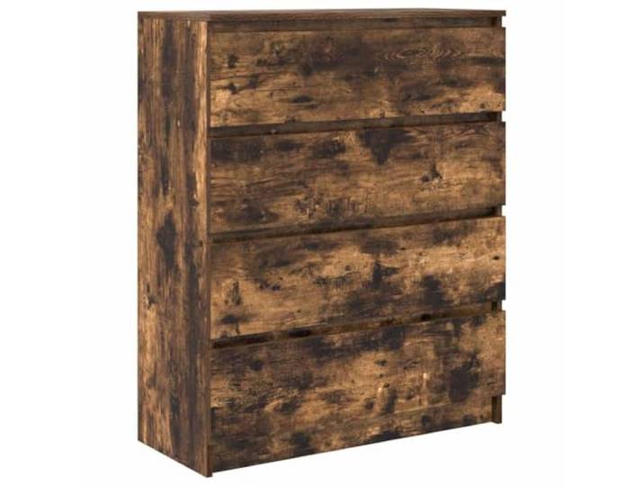 KGFHERENB Sideboard Räuchereiche 80x35x99 cm Beistellschrank Vielseitige Flurkommode in Rauch Eiche Optik mit robuster Deckplatte für Schlafzimmer, Wohnbereich und Arbeitszimmer.