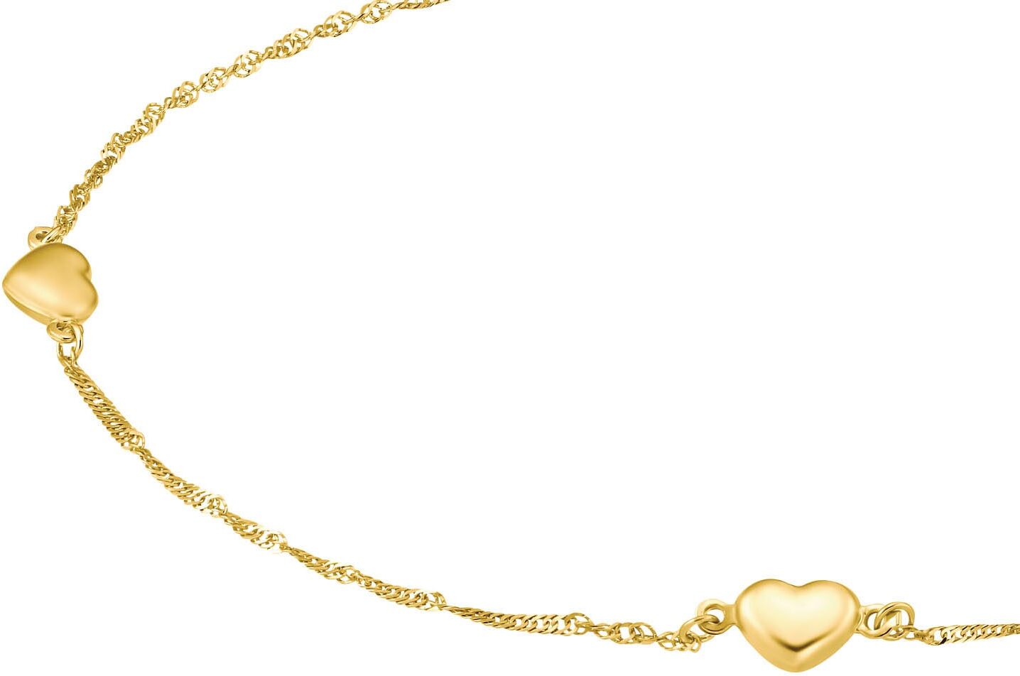 Fußkette AMOR "Golden Anklet", gold (goldfarben), Fußketten, Damen, Gelbgold 375, Fußkette