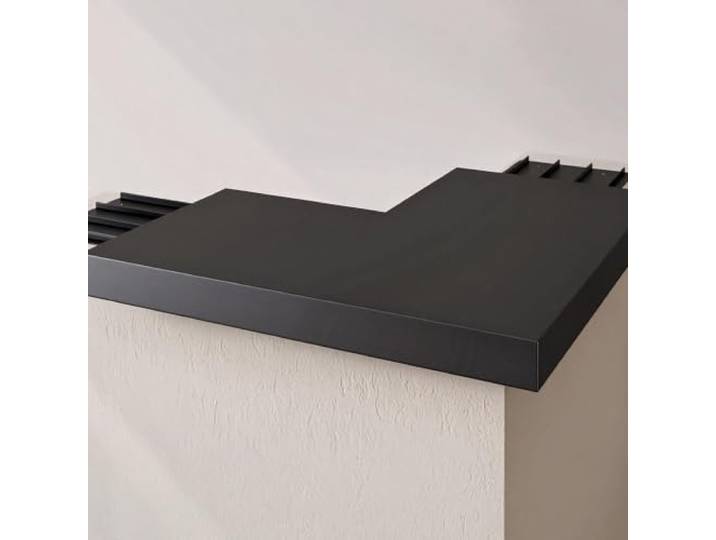 Schwarzes Wandabschlussprofil Wetterfest 100 200 cm mit Halter Brüstungszaun-Wandkappe aus Aluminium Ziegel-und Betonoberflächen im Freien