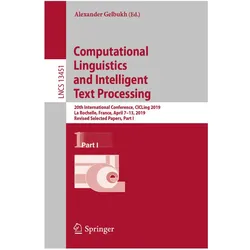 Computational Linguistics and Intelligent Text Processing, Fachbücher von Alexander Gelbukh