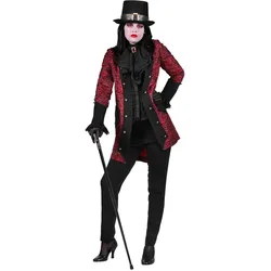 Thetru Paisley Damenmantel rot (M)