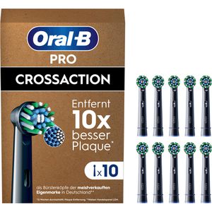 Oral-B Aufsteckbürsten Pro CrossAction FFU, schwarz, Kartonverpackung, 10 Stück
