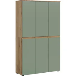 Garderobenschrank Scarpa Graugrün/Eiche