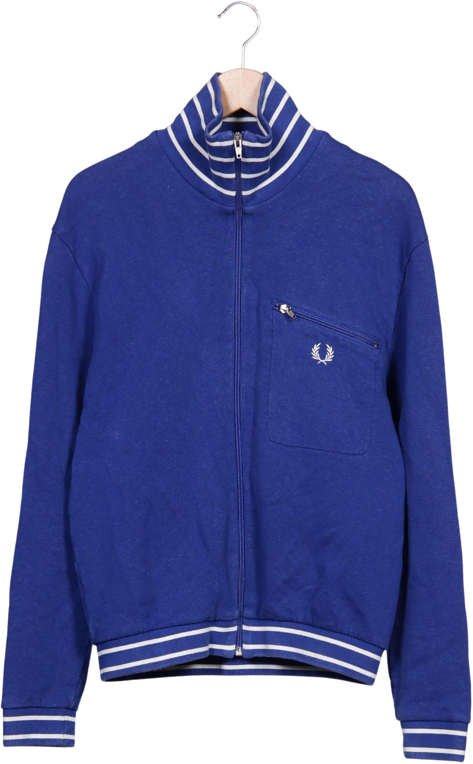Fred Perry Herren Sweater, Blau, Gr. M, Baumwolle / Hanf / Elasthan - Second Hand