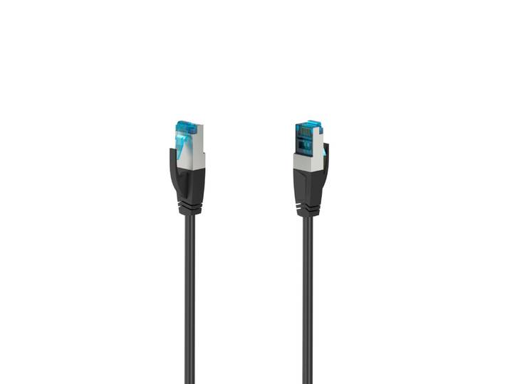Netzkabel HAMA Netzwerkkabel CAT 6a, 10 Gbits, geschirmt, RJ45 Stecker, 1,50 m , schwarz, 150cmcm, Kabel, Netzkabel, Mit Knickschutzhülle