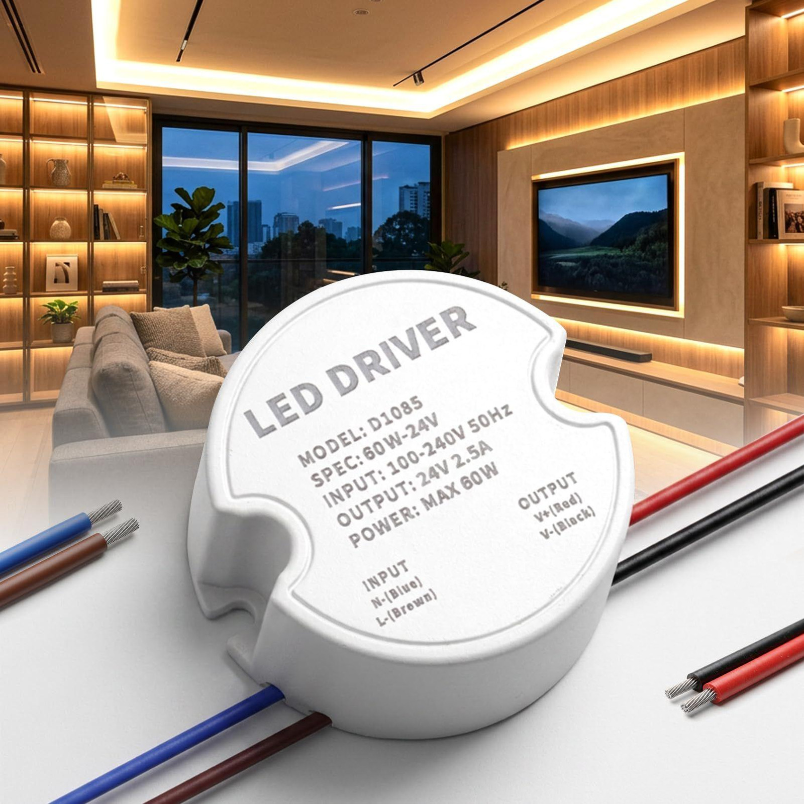 Selius Transformator LED 220V naar 24V 60W Voeding Outdoor Waterdicht IP67