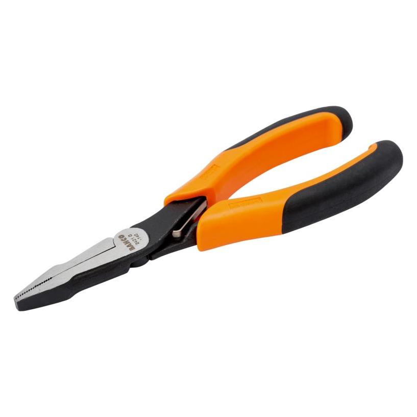 Bahco ERGO Flachzange mit Öffnungsfeder, Zwei-Komponenten-Griffen, lange Backen, phosphatiert(160 mm) In (160 mm) (2421G-160)