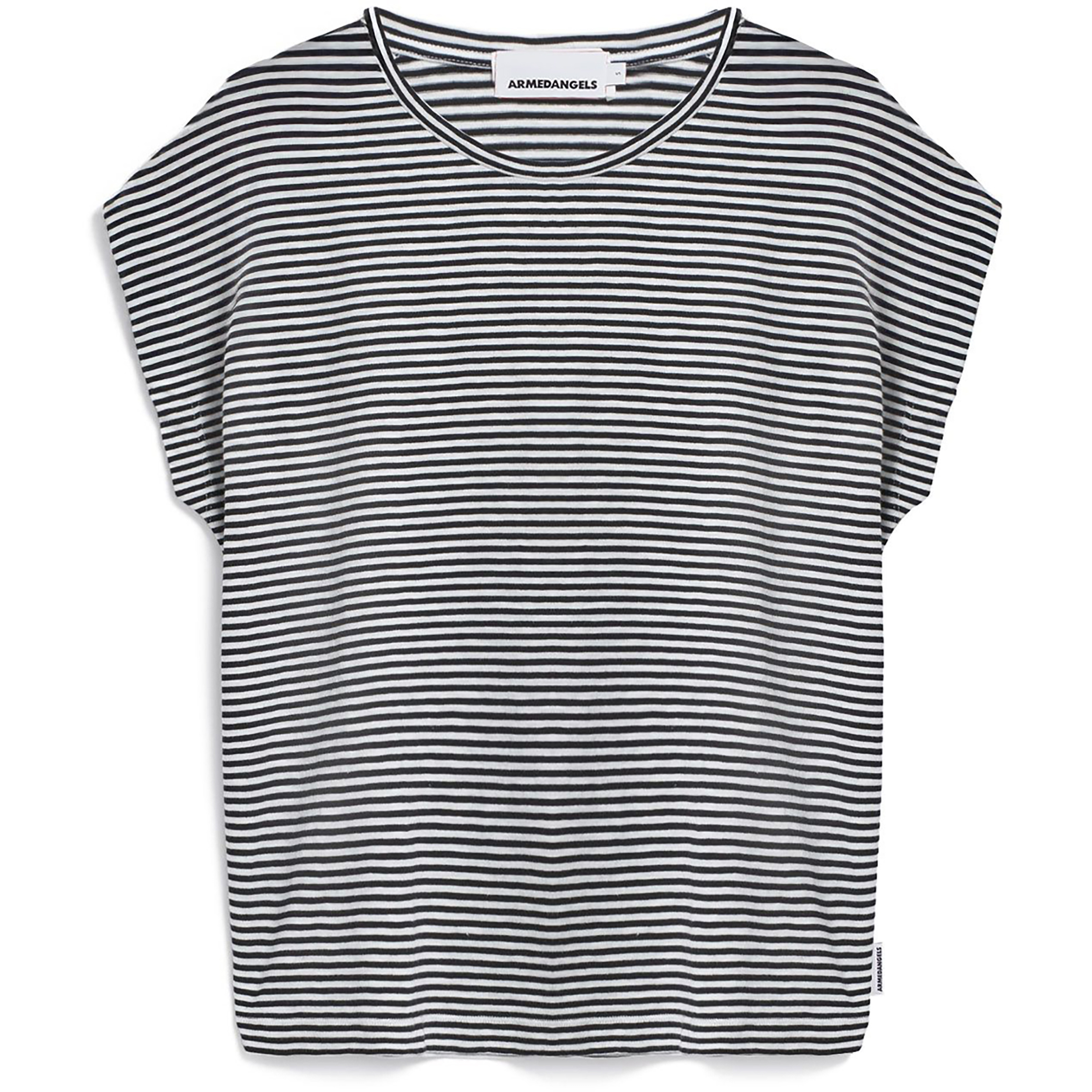 Armedangels Slub Jersey Stripe Damen T-Shirts schwarz Größe XL Lifestyle Hautfreundlich