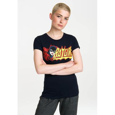 T-Shirt LOGOSHIRT "Batgirl", Damen, Gr. XS, blau (dunkelblau), 100% Baumwolle, bedruckt, normal, Rundhals, Shirts T-Shirt, mit coolem Frontdruck