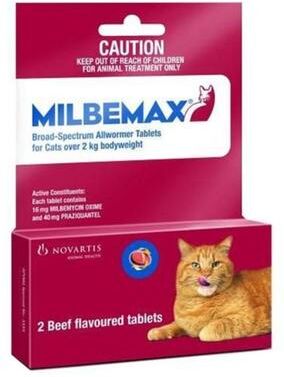 Milbemax For Large Cats Over 4.4lbs 2 Tablet
