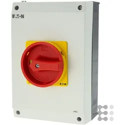 Eaton, Systemstromversorgung, Sicherheitsschalter 3 Polig + N, 63 A P3, Rot