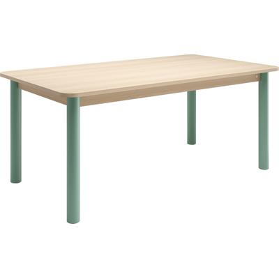 Esstisch TOM TAILOR HOME "COLOR TABLE", beige (light oak 05, sage 03, light oak 05), B:180cm H:76cm T:100cm, Tische, Esstisch, Esstisch, 4-Fuß, 3 Größen, 3 Dekorfarben, 4 Fußfarben, ABS-Kante
