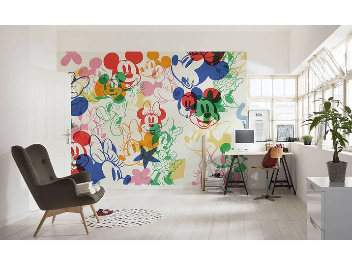 Vliestapete Mickey and Minnie Mixture 400 x 250 x 0cm Multicolor