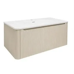 Naturel Austen Waschtisch mit Unterschrank 119x47,5x45 cm hellbraun matt AUSTEN120CB