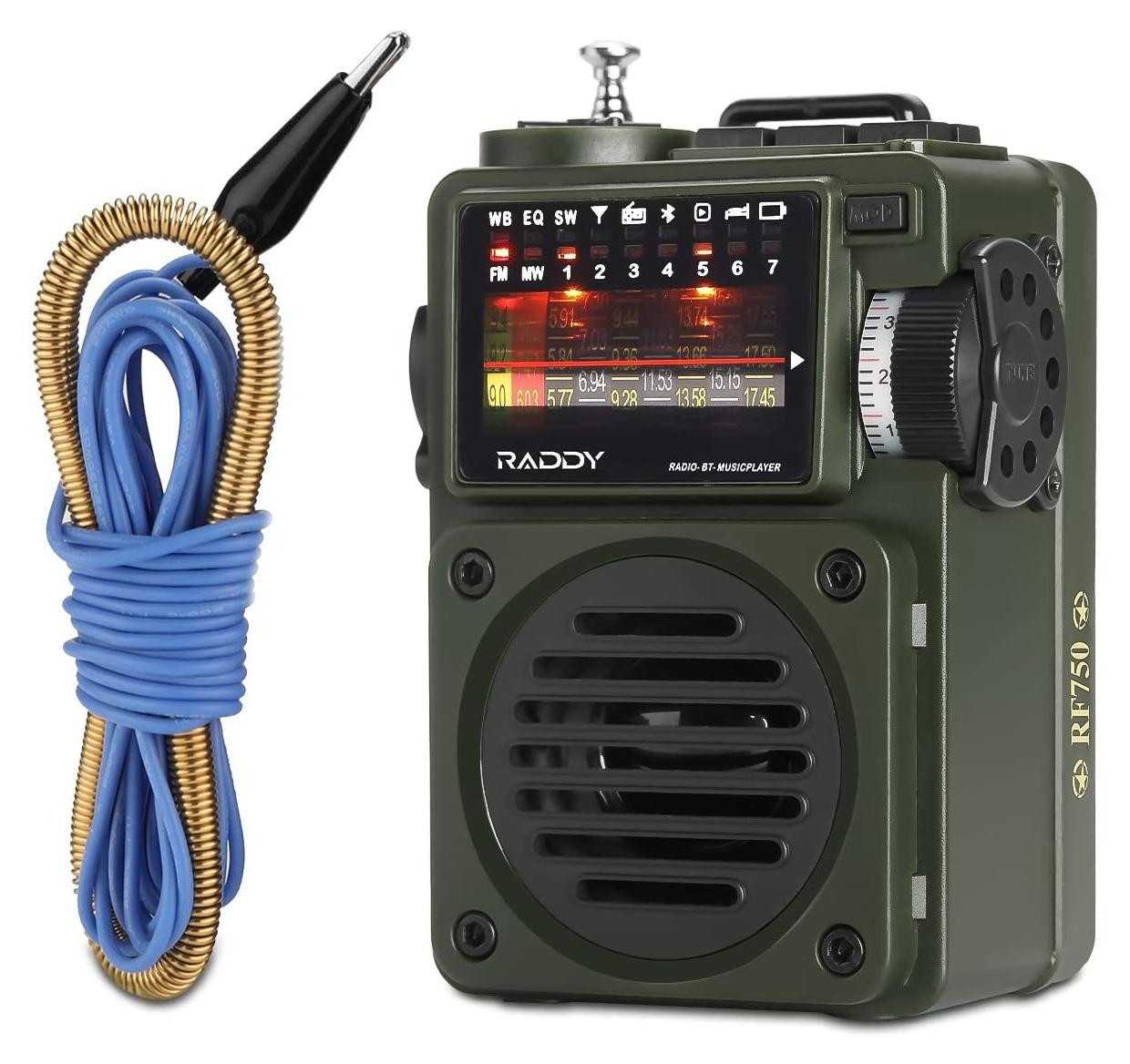 Lustrens Draagbare Kortegolf Radio AM/FM/SW/WB Ontvanger met Bluetooth