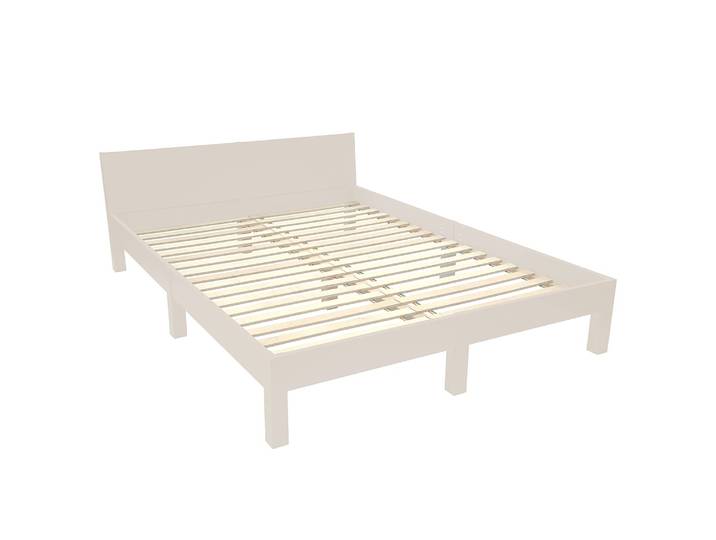 Bettgestell 140 x 200cm Buche, lackiert MDF Mitteldichte Holzfaserplatte , lackiert Sperrholz aus Birke Braun/Beige Buche