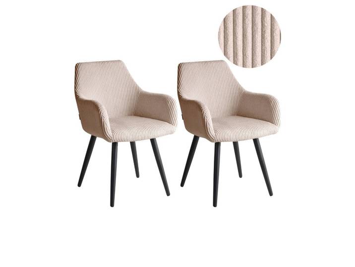 ESSZIMMERSTUHL 2er Set Cord Beige Mori